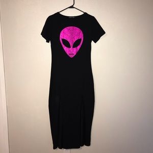 Cute Alien calf length dress